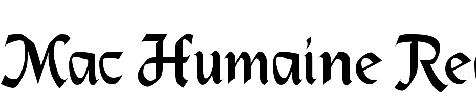 Mac Humaine Regular Yazı tipi ücretsiz indir